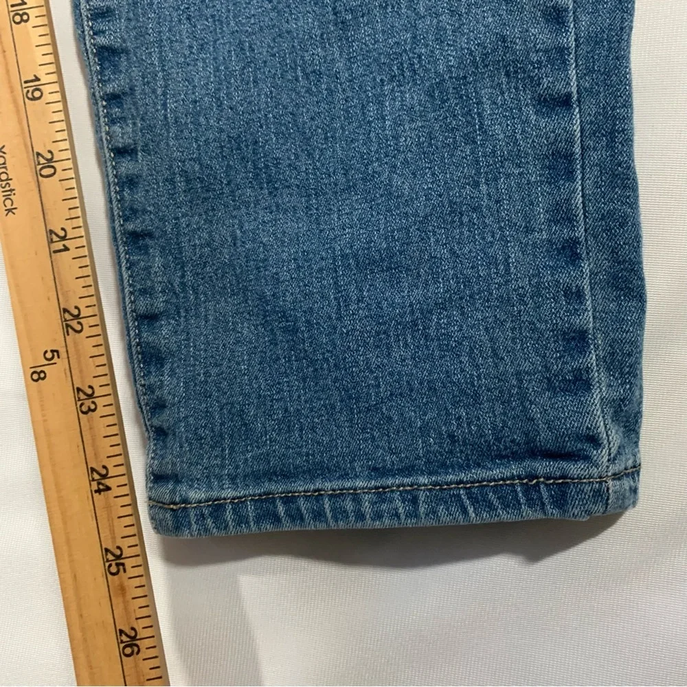 WOMENS NO BOUNDARIES STRAIGHT SLIM JEANS BLUE MED WASH STRETCHY SIZE 13‎ JUNIORS